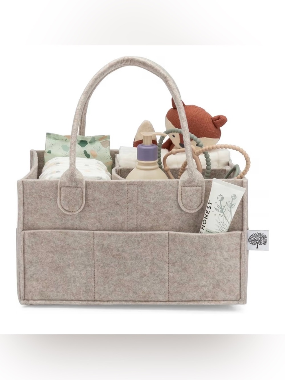 Parker Baby Diaper Caddy Organizer Oatmeal Heathered Brown